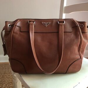 Prada. Vintage 1995. Glace Calf Shoulder Bag with Original Hang Tag